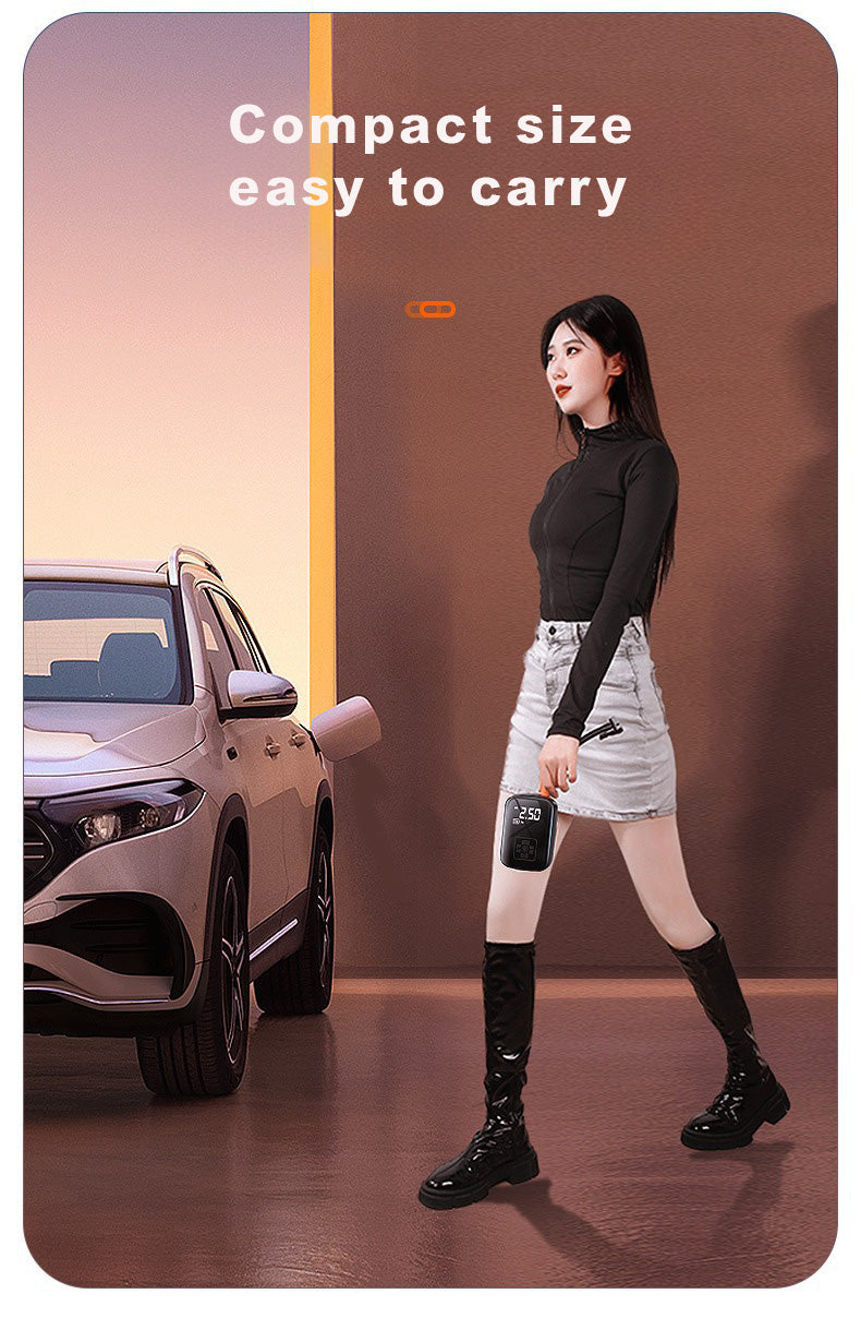 汽車車輪輪胎手提式充氣泵