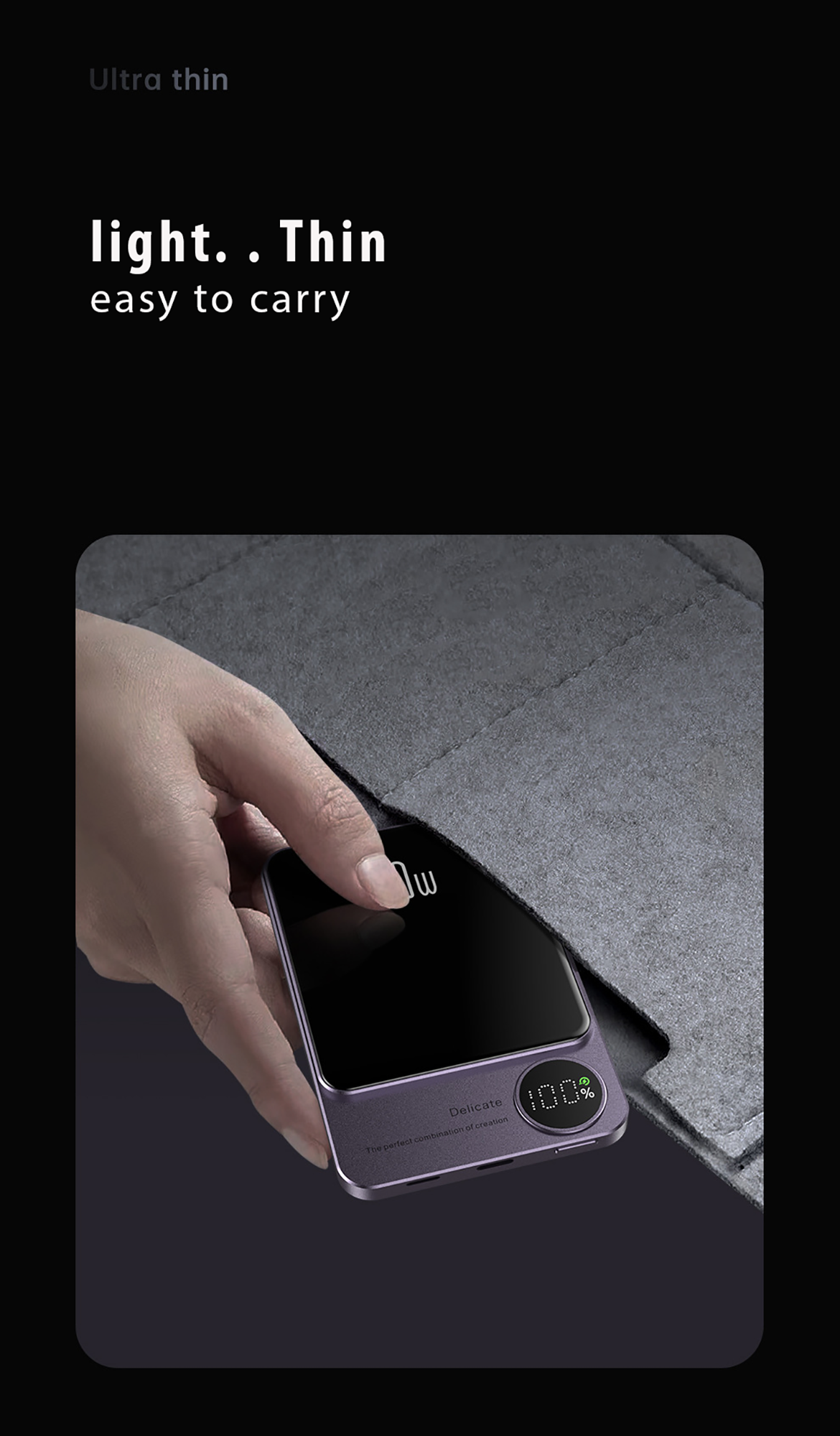 便攜式 20W PD 磁吸式無線充電寶，帶 MagSafe 充電器