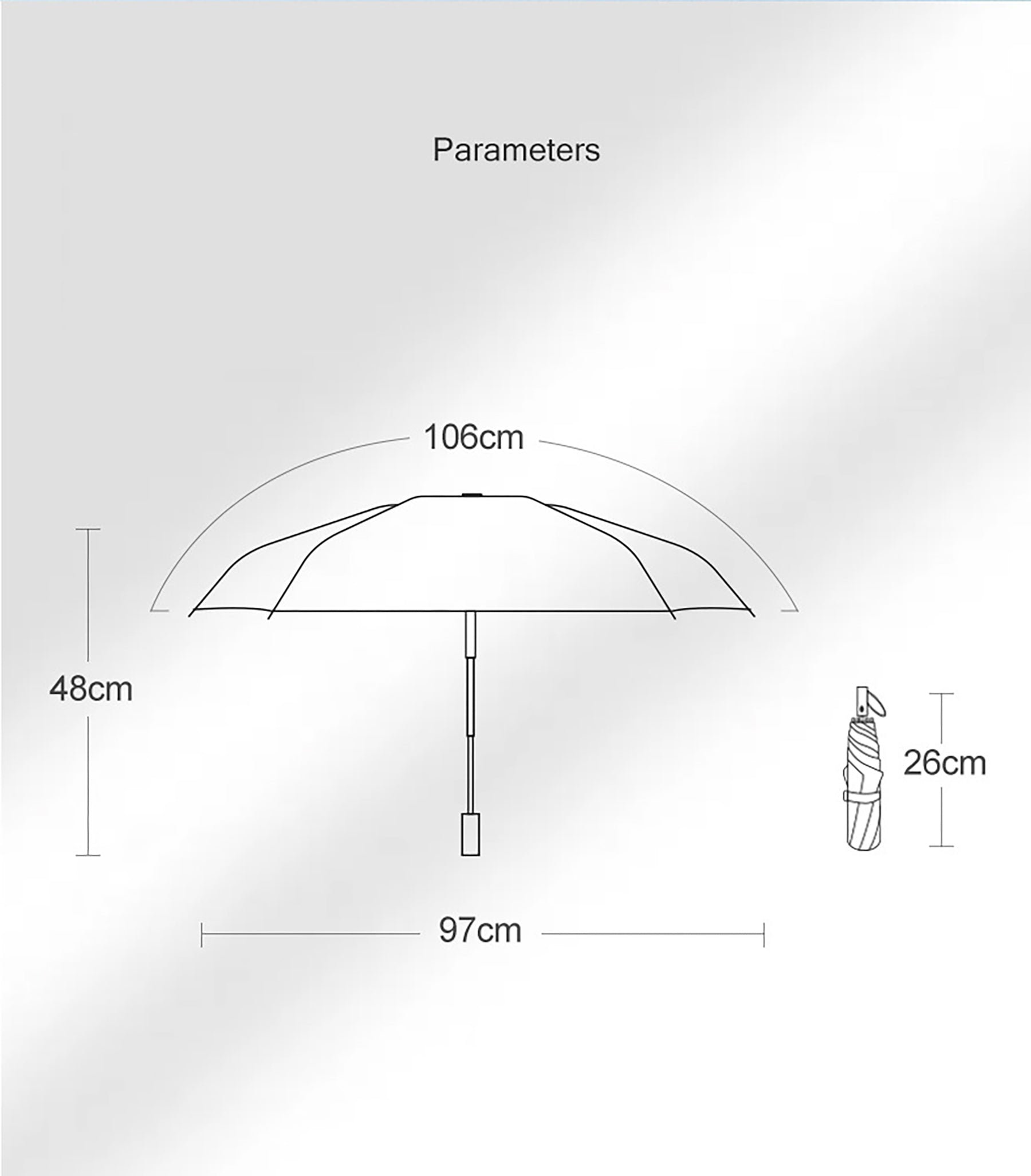 Fabufabu Ultra Light Automatic Open Close fibre glass Rain Umbrella - starcopia design store