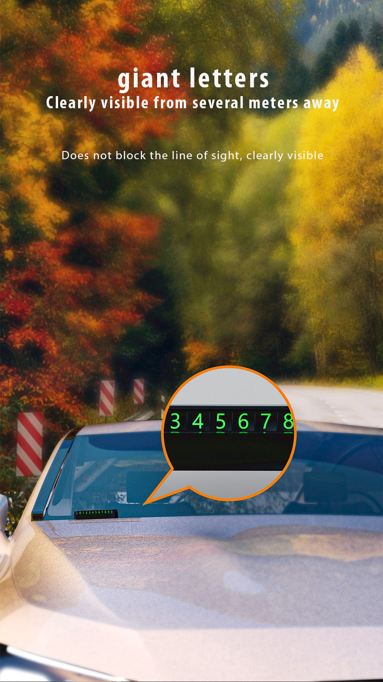 Car Temporary Parking Card Plate