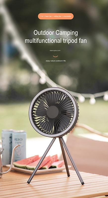 Fabufabu Camping Tripod Fan with light - starcopia design store