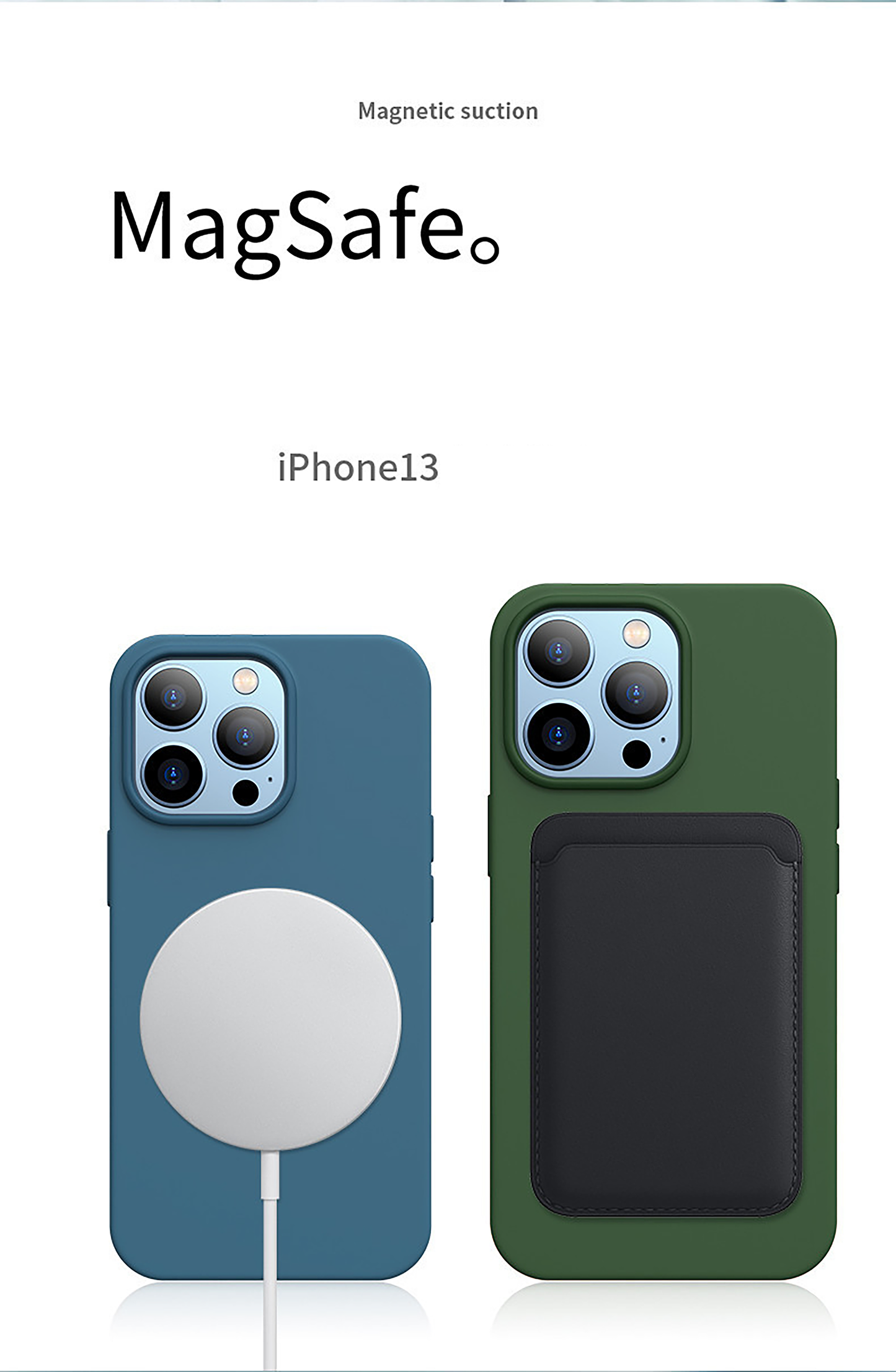 2pcs bundle blue & orange iPhone case for IPHONE 13PROMAX compatible MagSafe