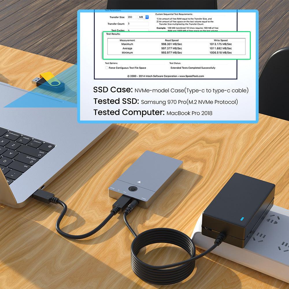 NVMe M.2 Dual-Bay Offline Clone Hard Drive Enclosure - starcopia design store