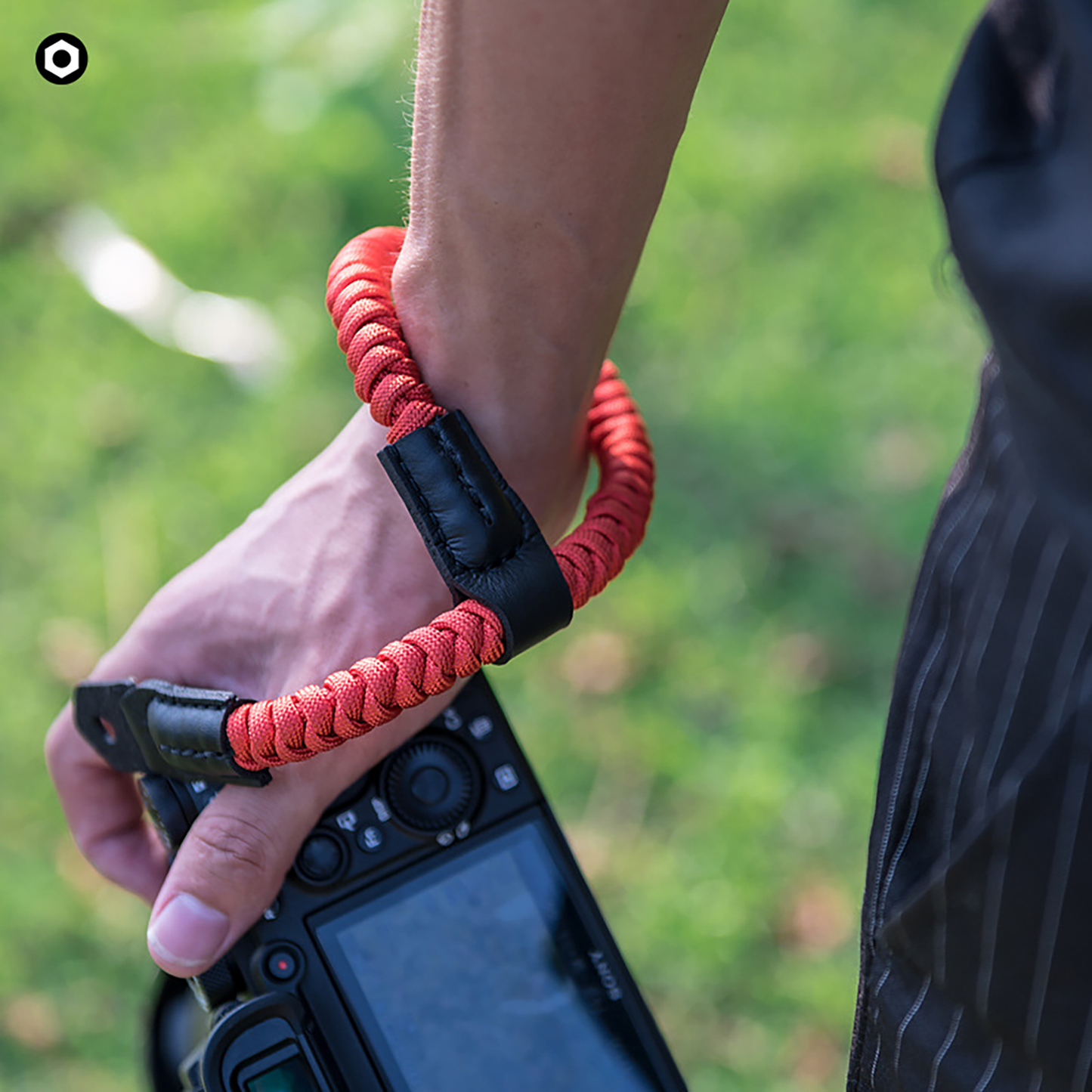 可調式快速釋放尼龍相機手腕帶 黑色