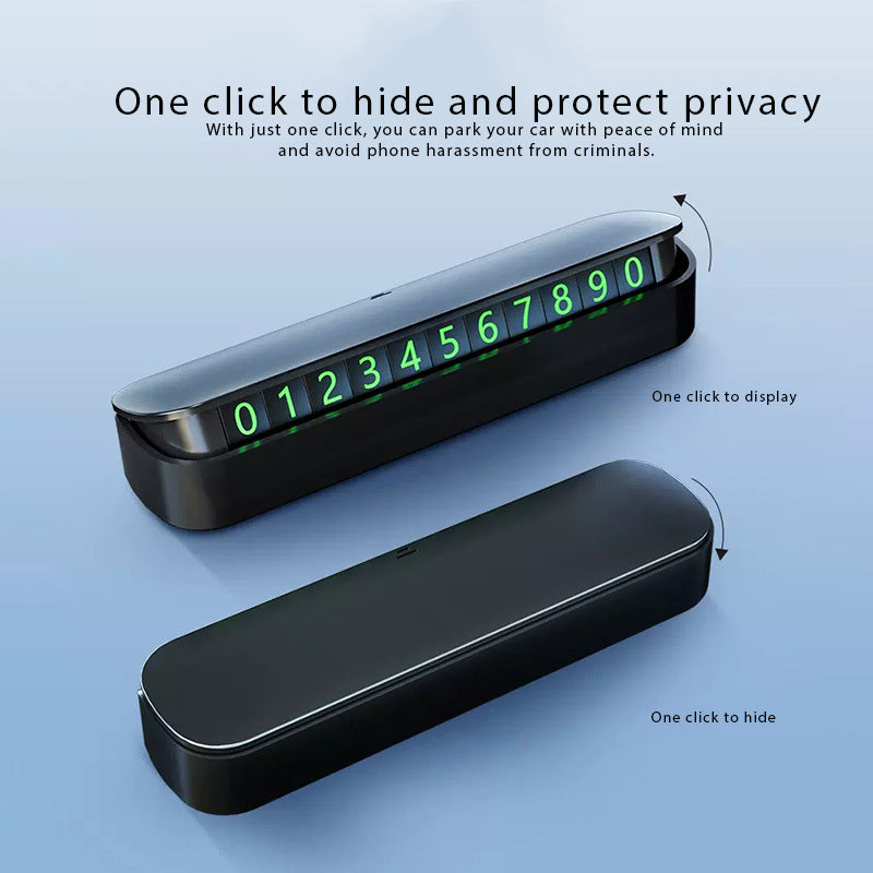 Car Temporary Parking Card Plate