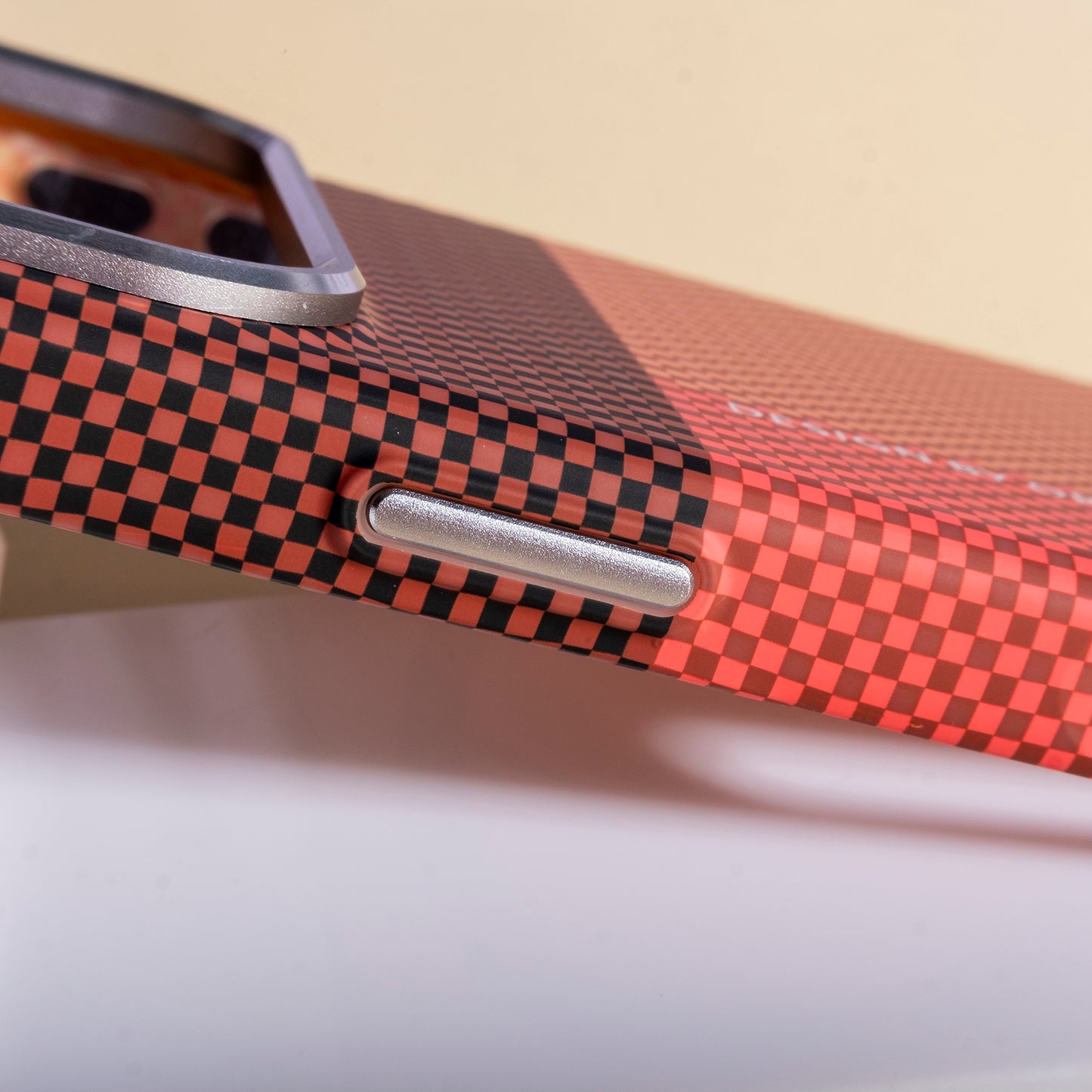 Compatible with iPhone 17 Pro Case Cut Geometric Plaids Relief Pattern Design