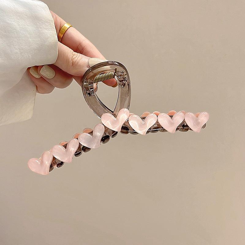 Fabufabu Korean style Large Heart Shape Big Hair Claw Clips Hair Clips - starcopia design store