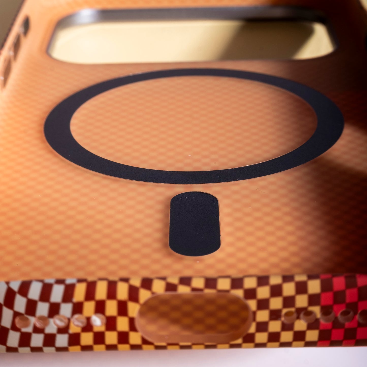 Compatible with iPhone 17 Pro Case Cut Geometric Plaids Relief Pattern Design