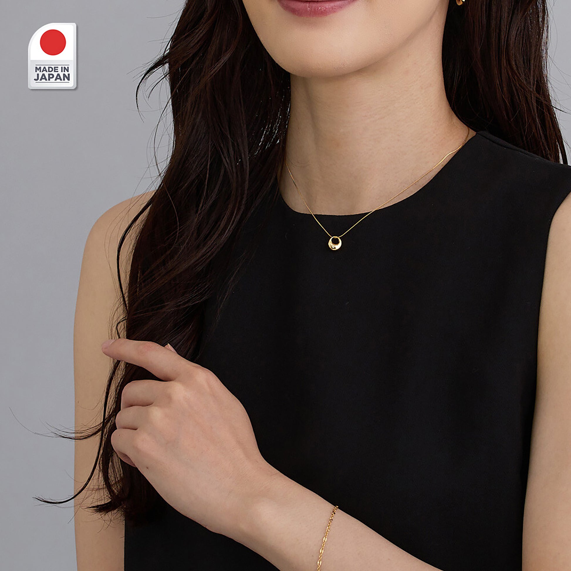 Fabufabu Mini Hoop Ring Pendant Necklace Made in Japan - starcopia design store