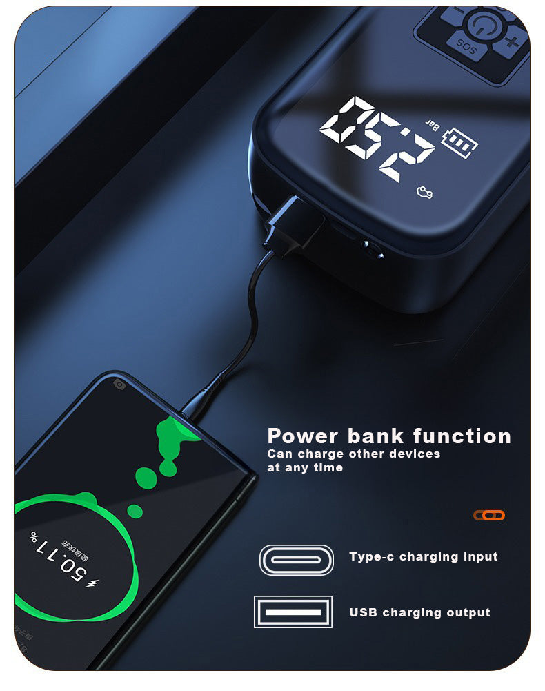 汽車車輪輪胎手提式充氣泵