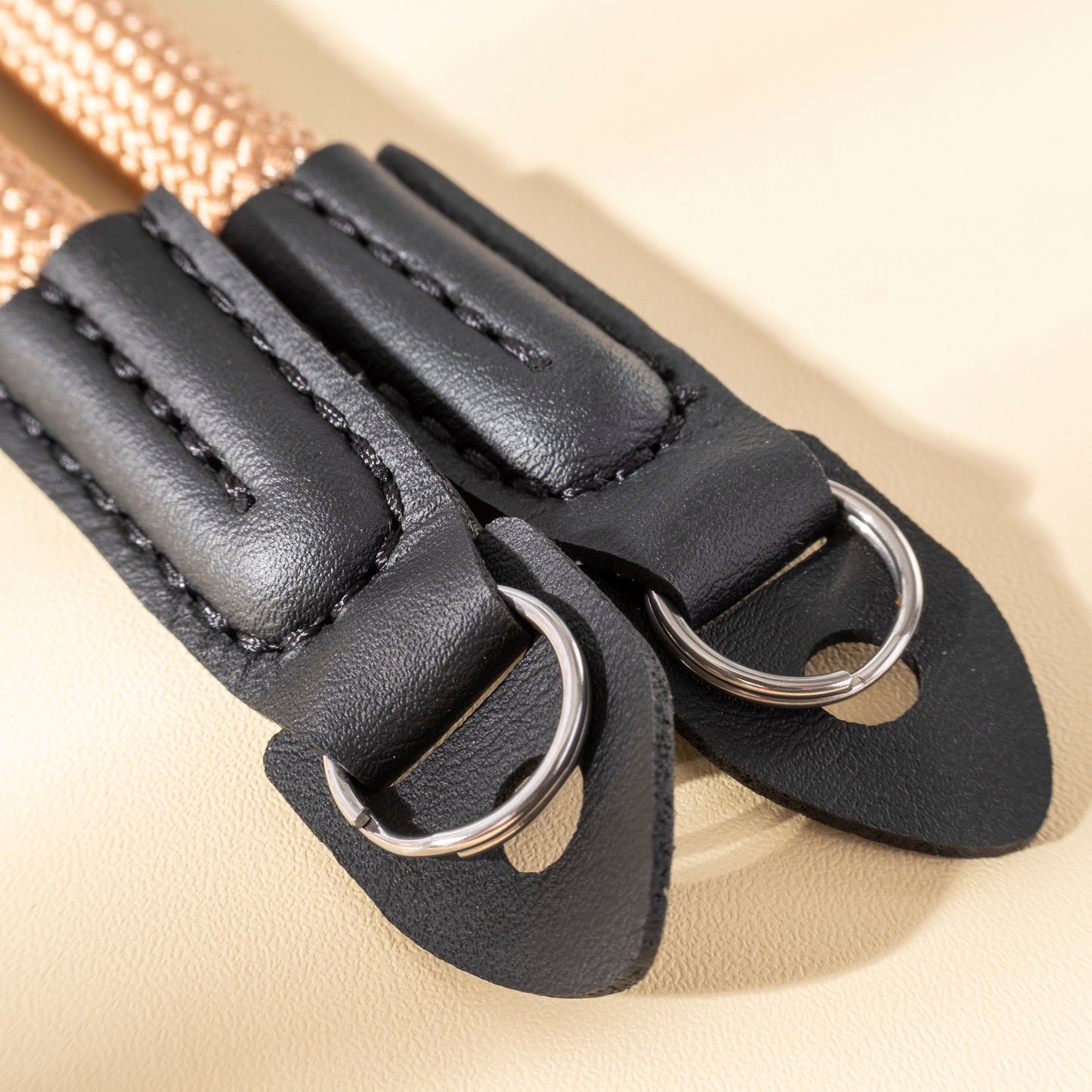 經典尼龍圓形相機背帶 米色