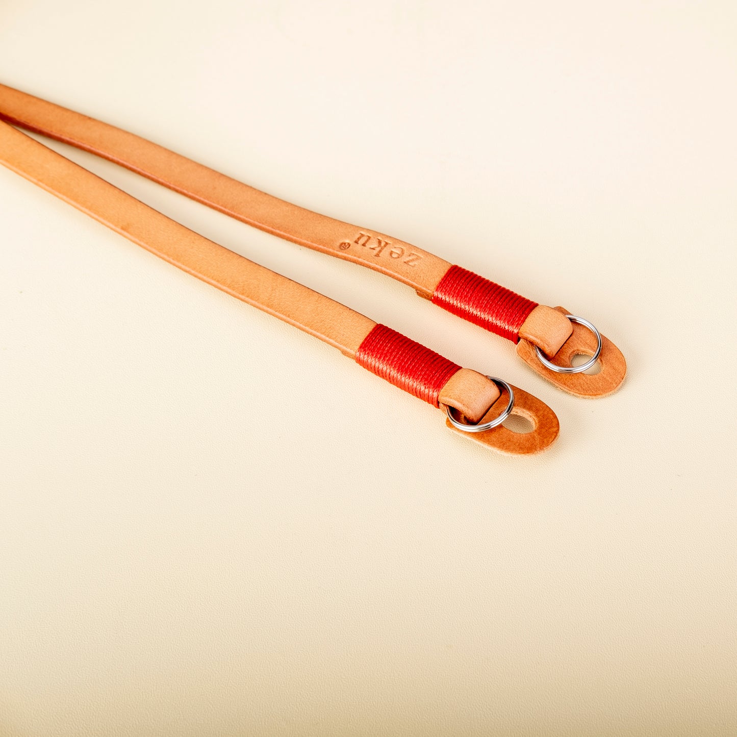 Raw Vintage Leather Cowhide Camera Strap Brown