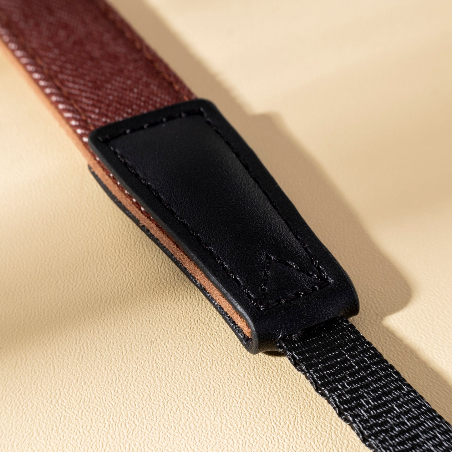 Cotton Denim Narrow Camera Shoulder Strap Coffee