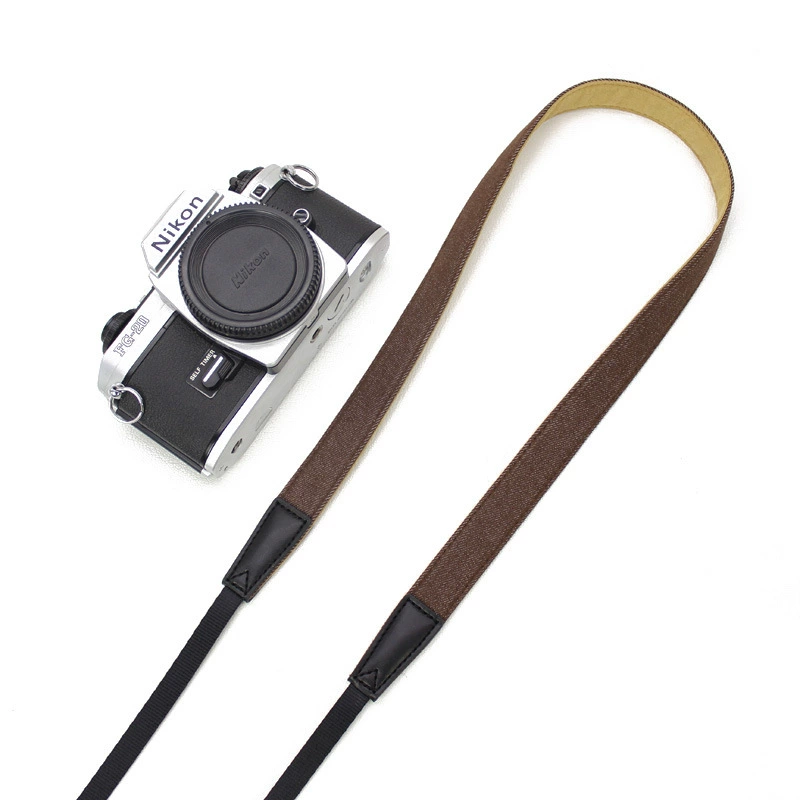 Cotton Denim Narrow Camera Shoulder Strap - starcopia design store