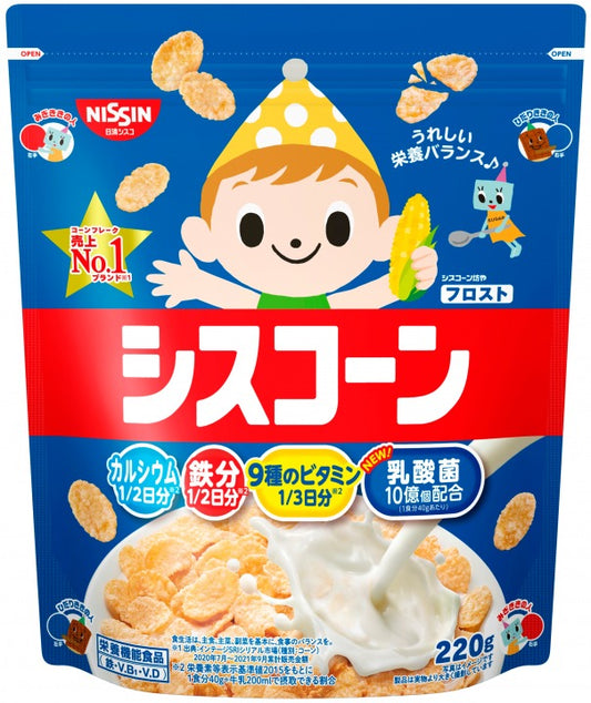 3 packs NISSIN CISCO Ciscorn Cornflakes Frost Flavour 220g Made in Japan