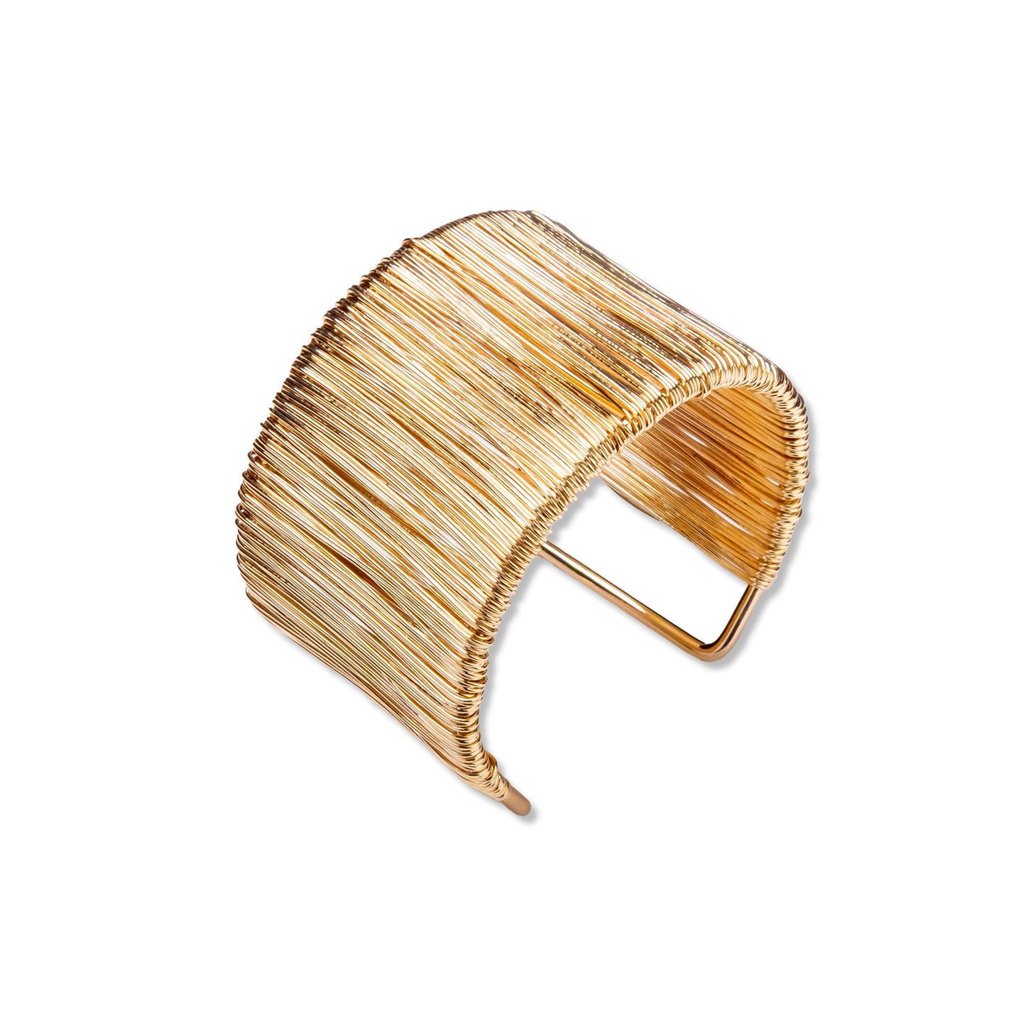 Fabufabu Gold Color Minimalist Fashion Wrist Wrap Wide Arm Cuff Bracelet - starcopia design store