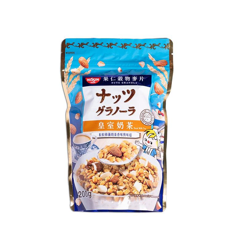 Nissin Granola Nuts Royal Milk Tea Flavour 200g 1 box 24 packs - starcopia design store