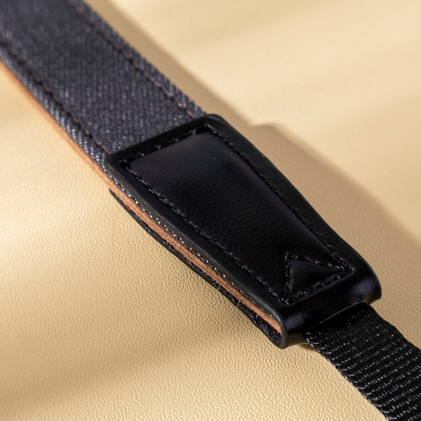 棉質丹寧窄款相機肩帶 灰色