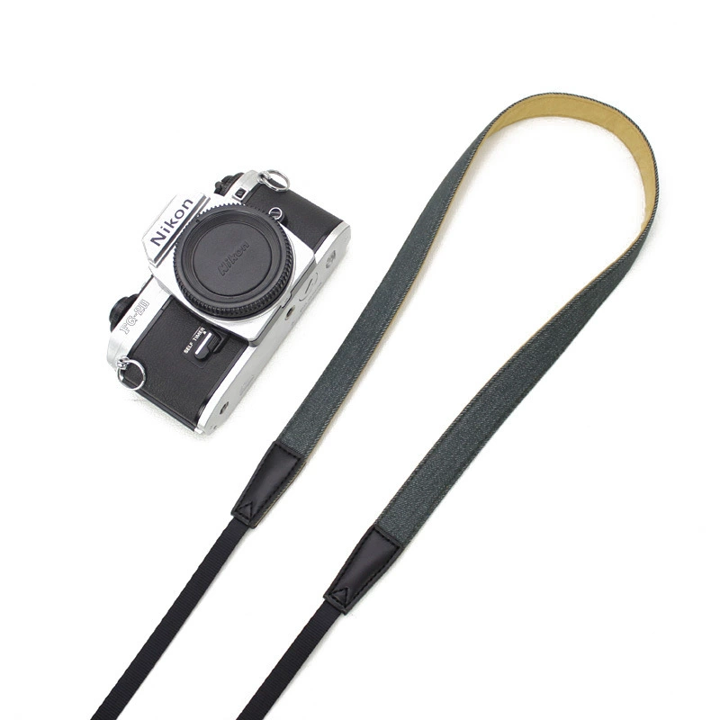 Cotton Denim Narrow Camera Shoulder Strap - starcopia design store