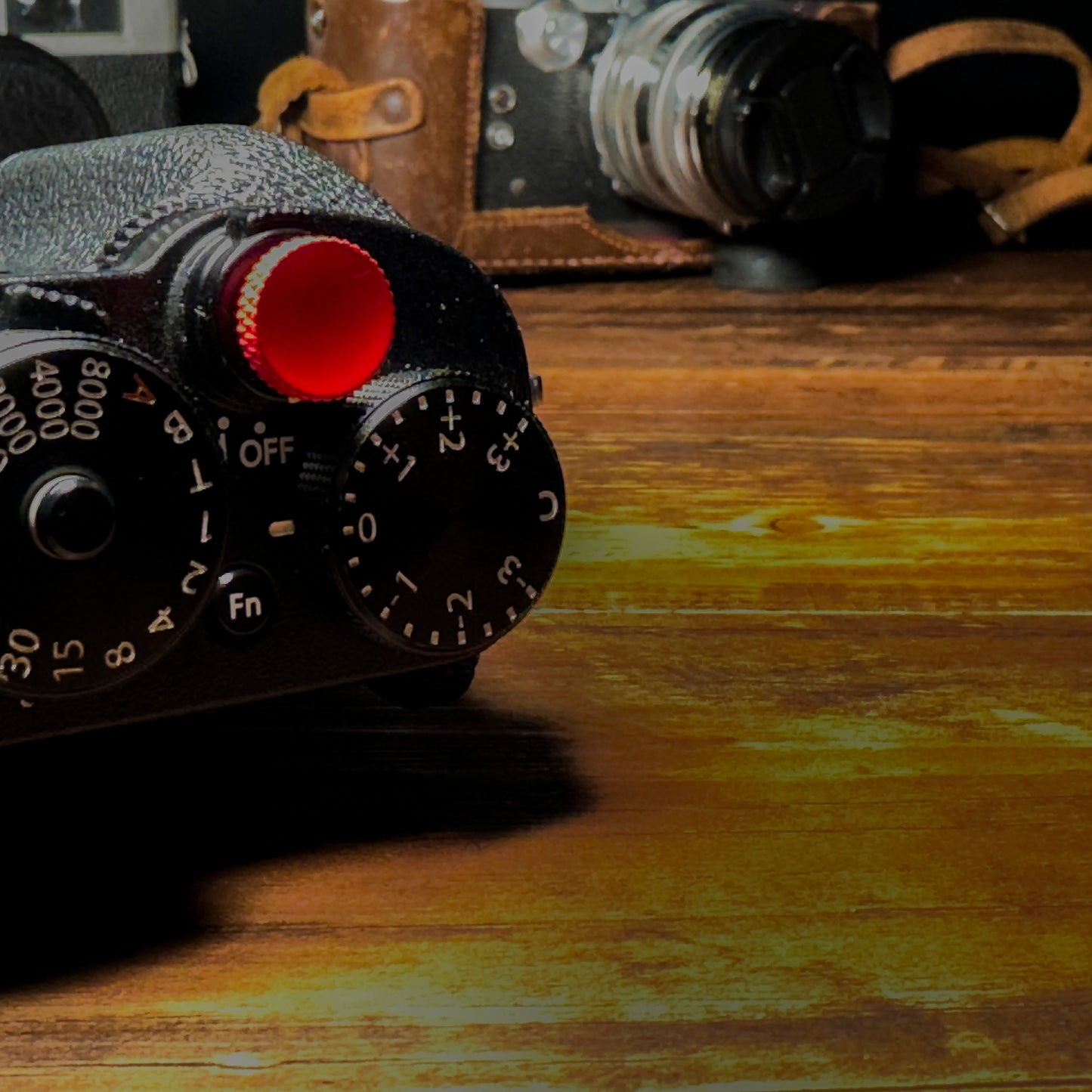 Pure Color Camera Shutter Button Upscale and Delicate Copper material Red