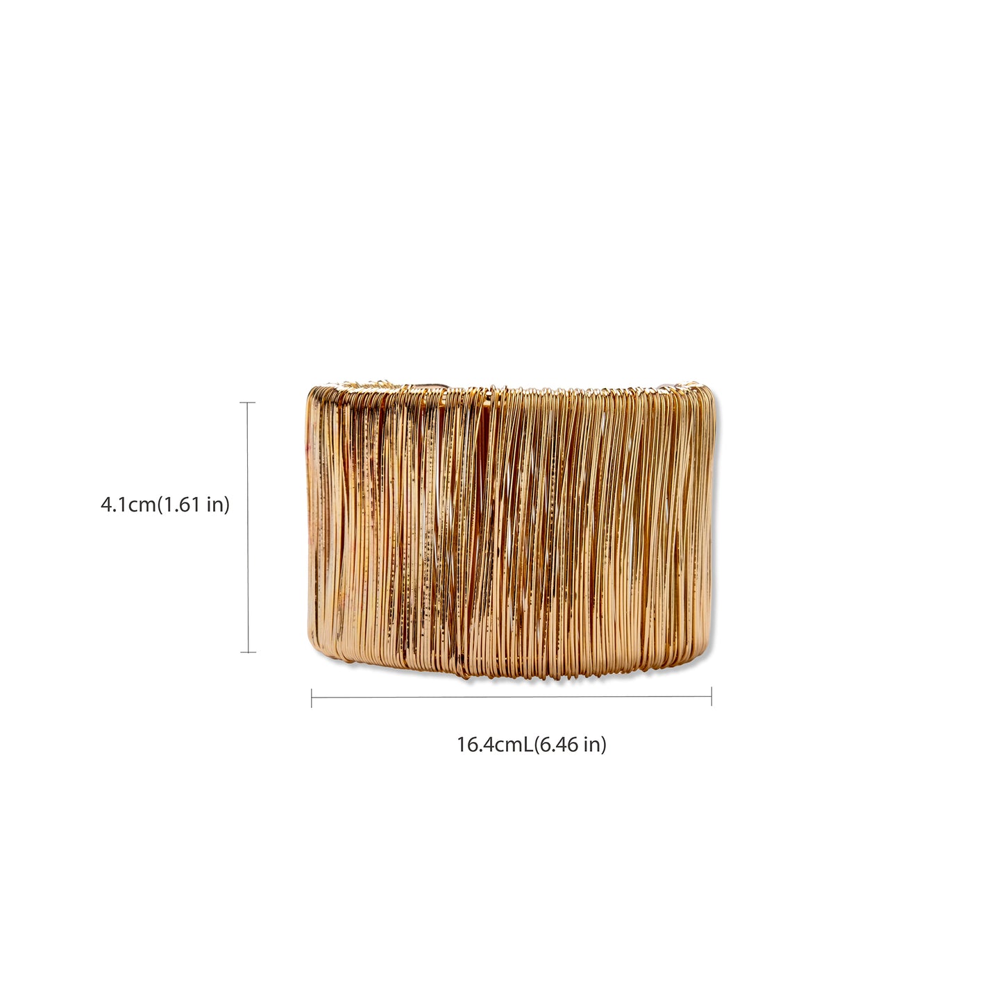 Fabufabu Gold Color Minimalist Fashion Wrist Wrap Wide Arm Cuff Bracelet - starcopia design store