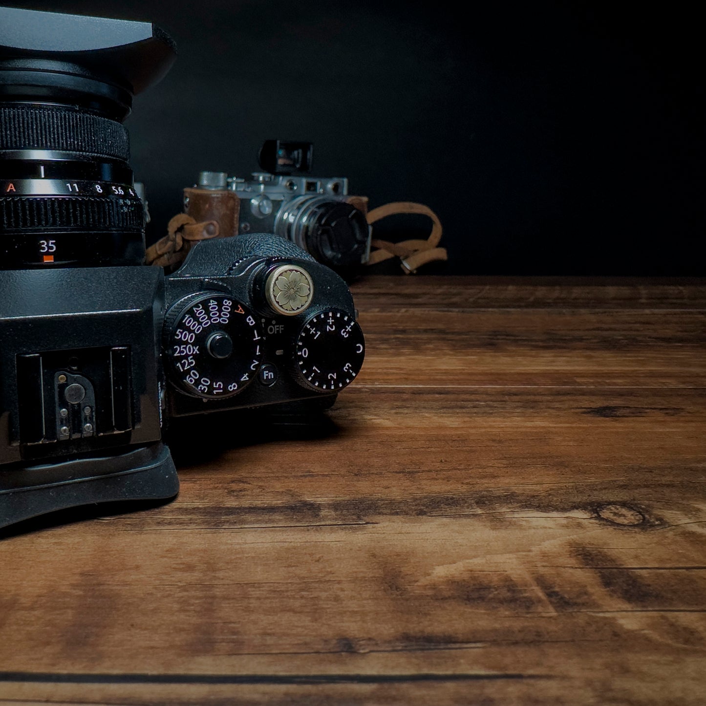 Camera Retro Shutter Button Upscale and Delicate brass materia Gold