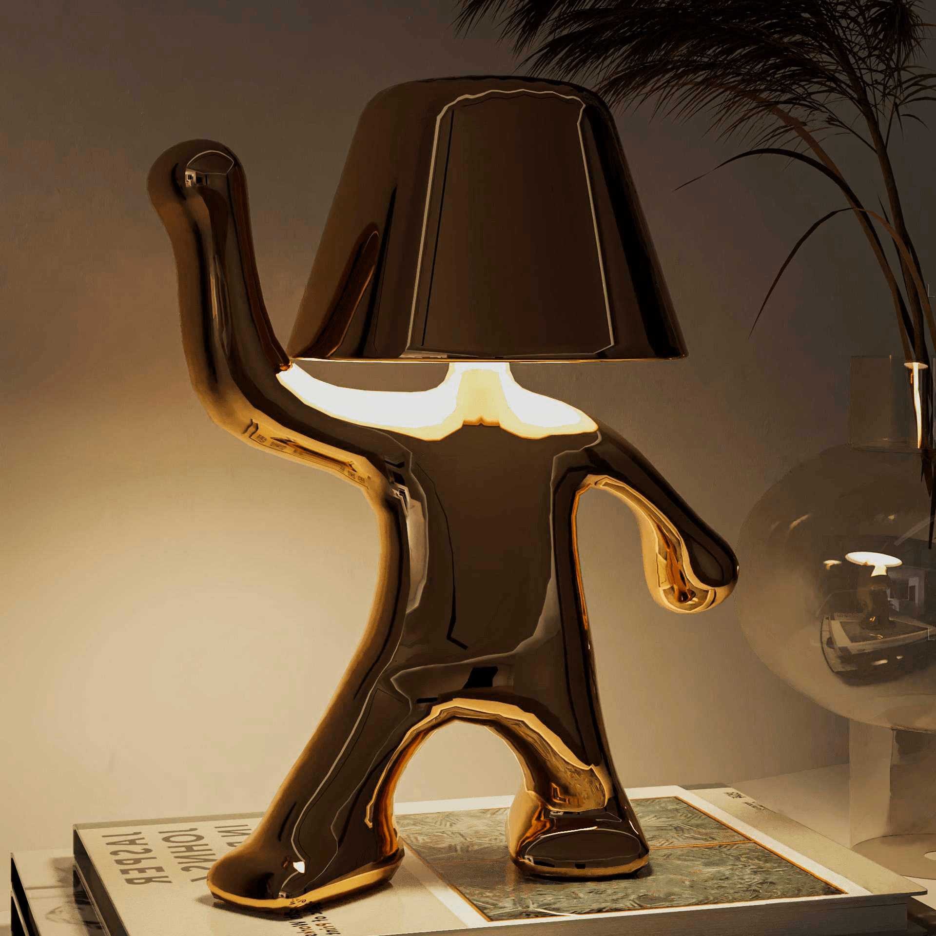 Fabufabu Contemplation Gold Rechargeable Lamp - starcopia design store