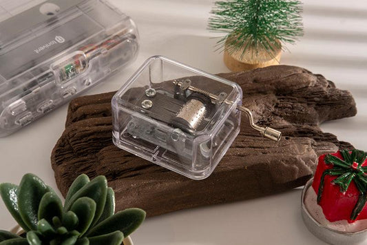 Simple transparent hand shaking music box - starcopia design store
