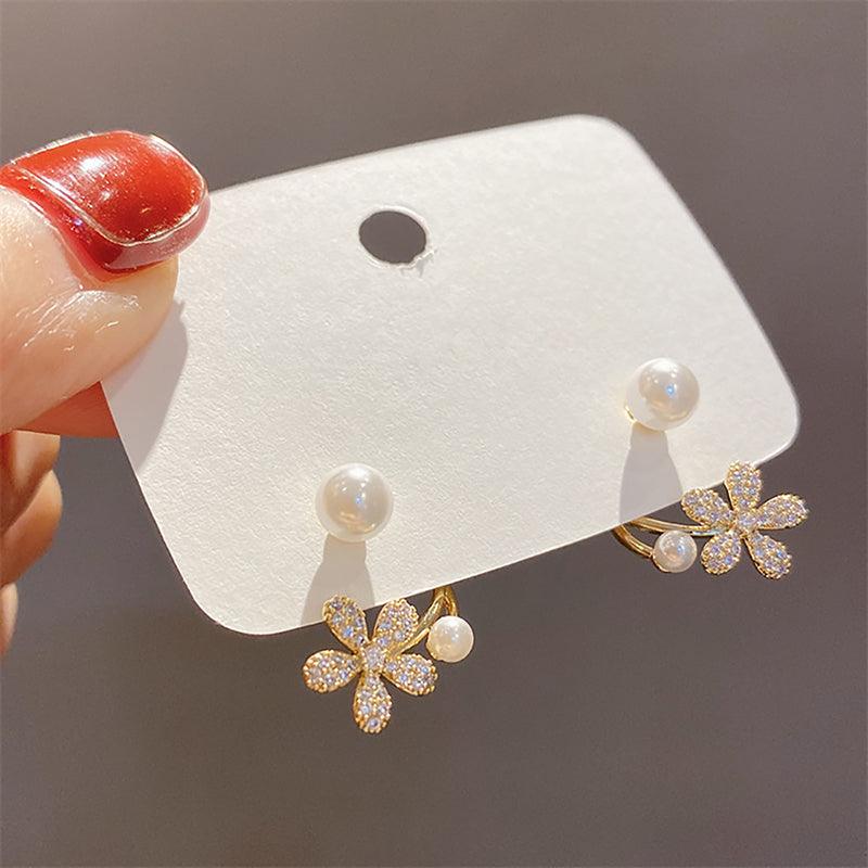 Fabufabu Pearl Flower Earrings - starcopia design store