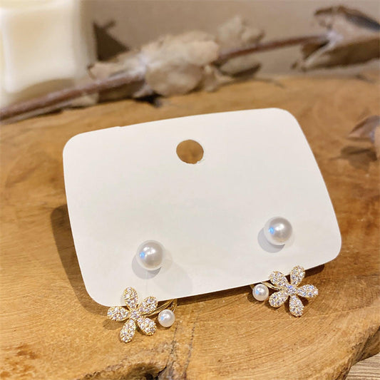 Fabufabu Pearl Flower Earrings - starcopia design store