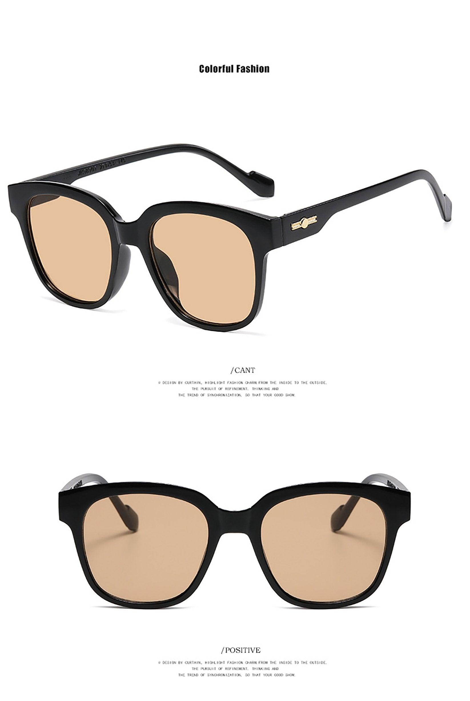 Japanese and Korean style cat eye brown sunglasses - starcopia design store