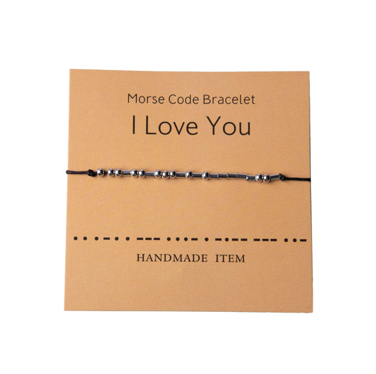 morse code couple bracelet - starcopia design store