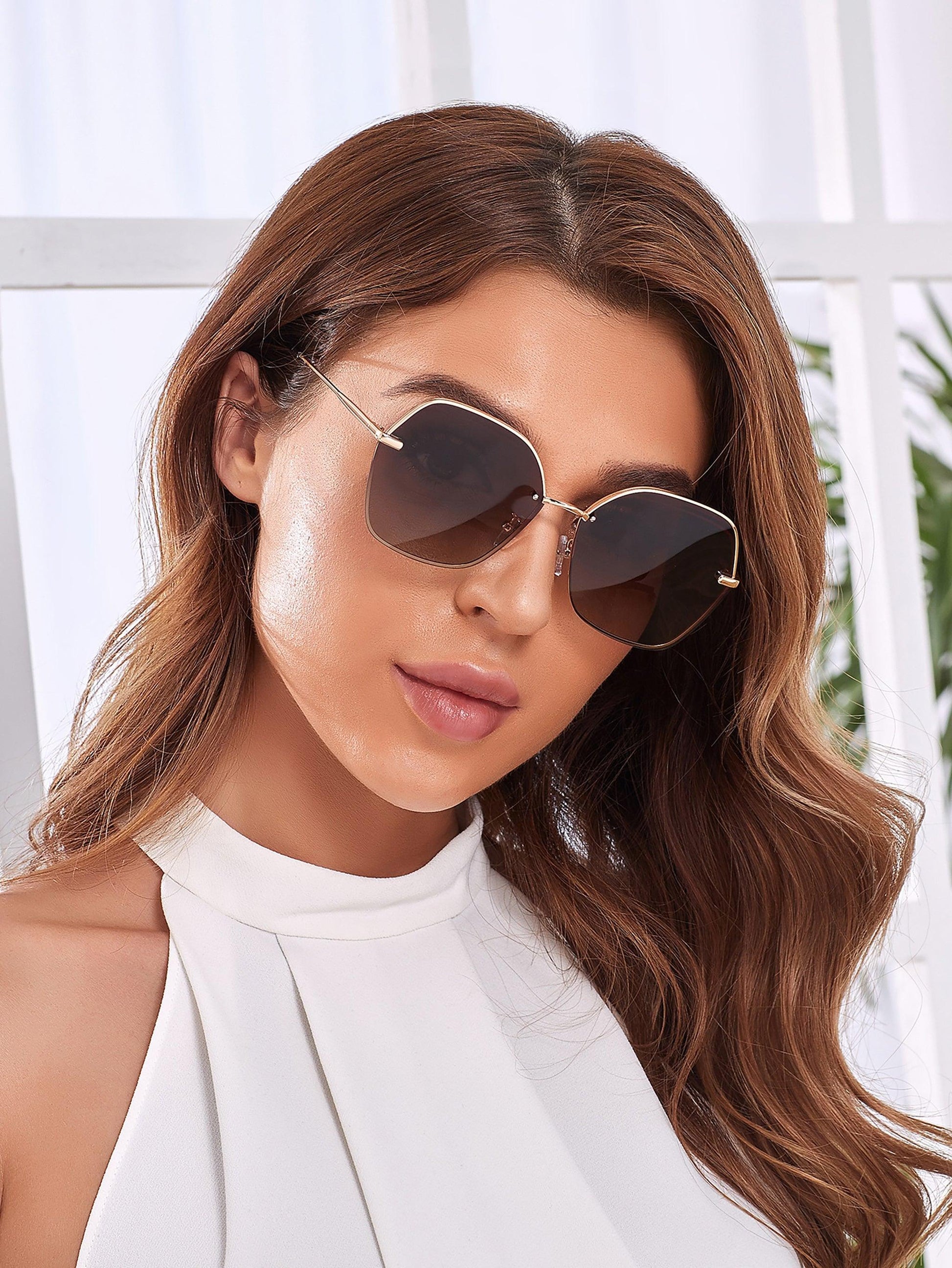 Polygonal Frame Trend Sunglasses - starcopia design store